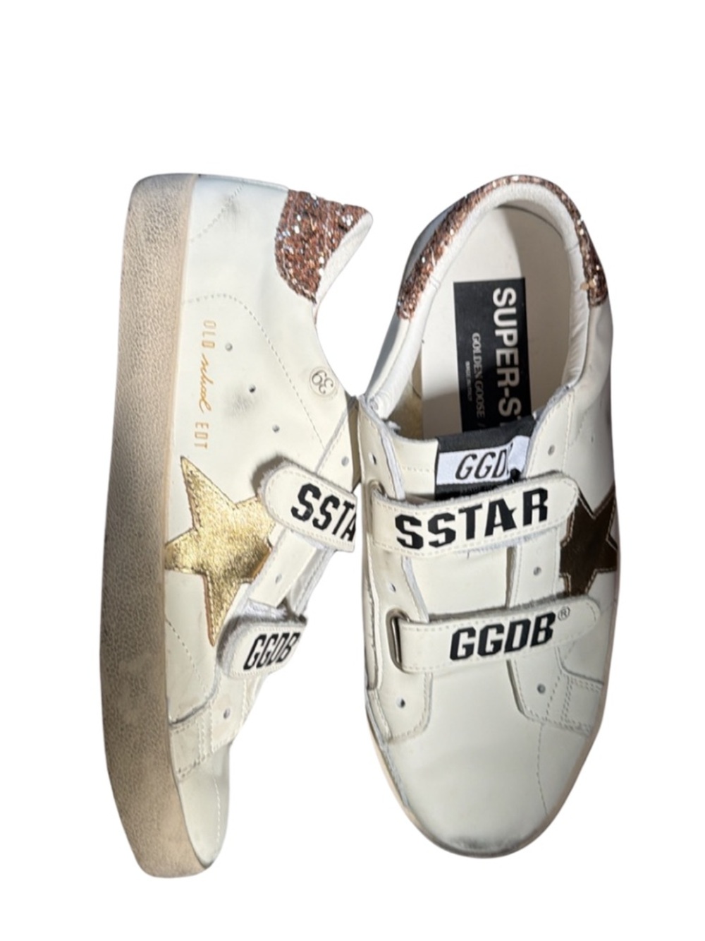 Golden Goose Old School Gold Star Leather Sneakers – Size 39